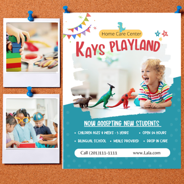 Kay’s Playland Daycare Flyer (3 colors) - Childcare Enrollment Forms